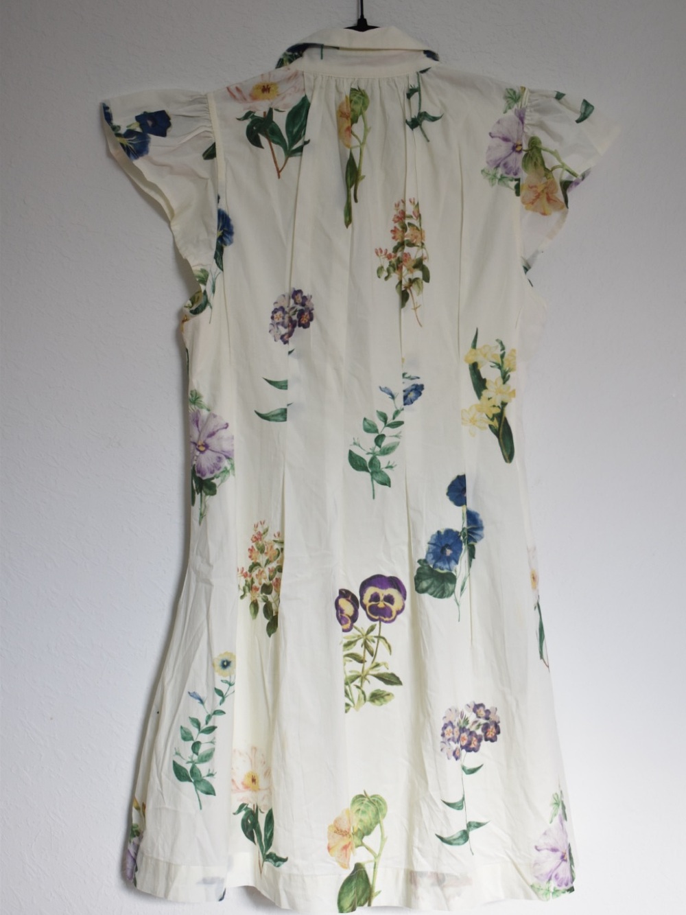 Romantic Floral Anthropologie En Saison Ashley Mini Shirt Dress size Medium - Picture 8 of 9